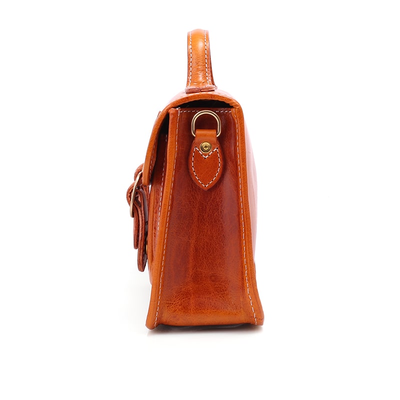 full grain real leather satchel bag