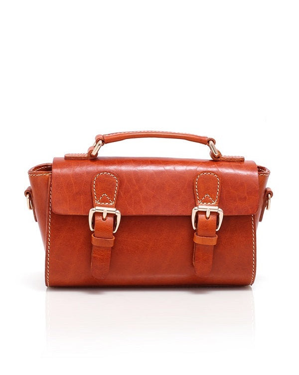 Compact Leather Satchel Bag