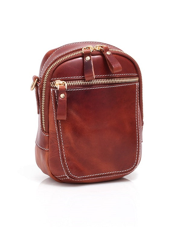 Browny Leather Crossbody Bag