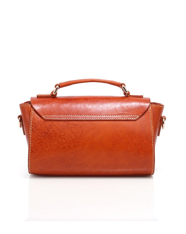 Compact Leather Satchel Bag
