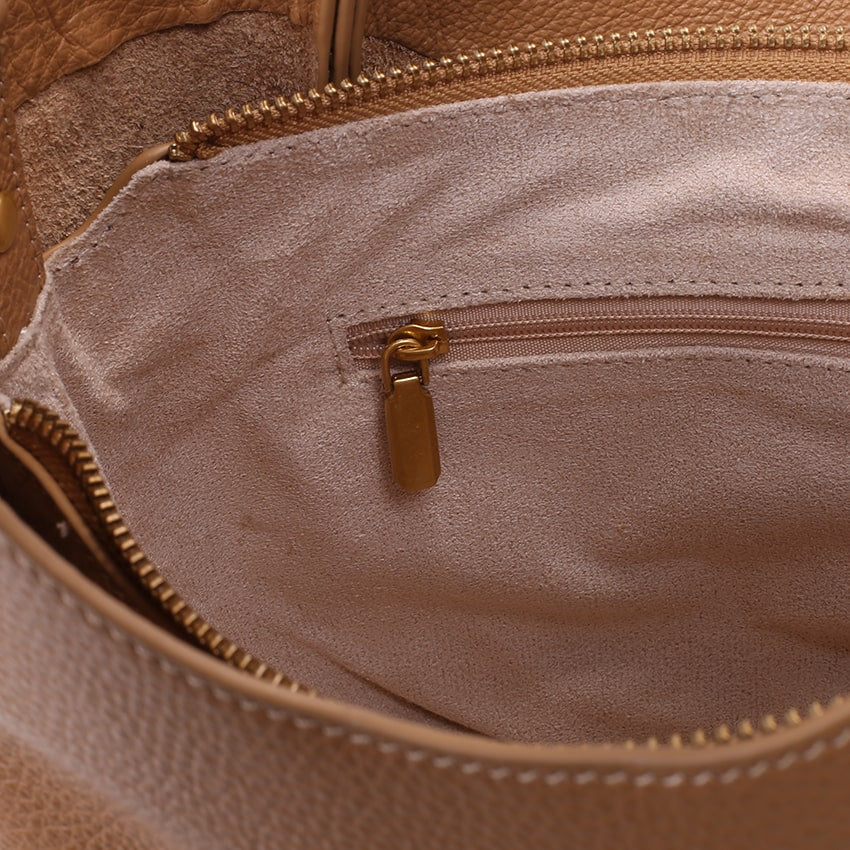 real leather hobo bag interior