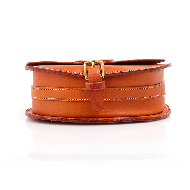 geunine leather saddle bag