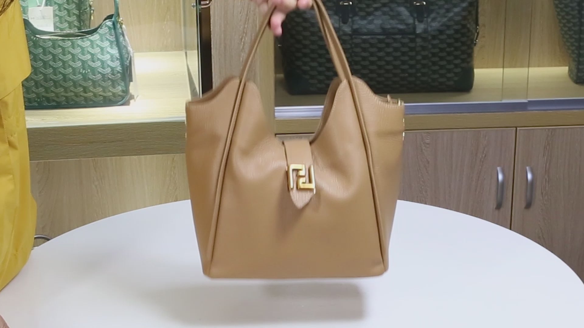 real leather hobo bag video