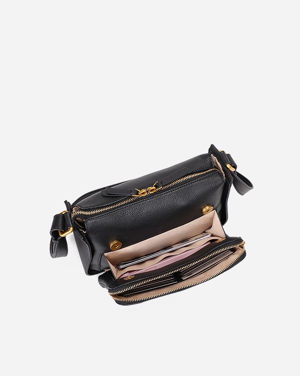 real leather crossbody bag